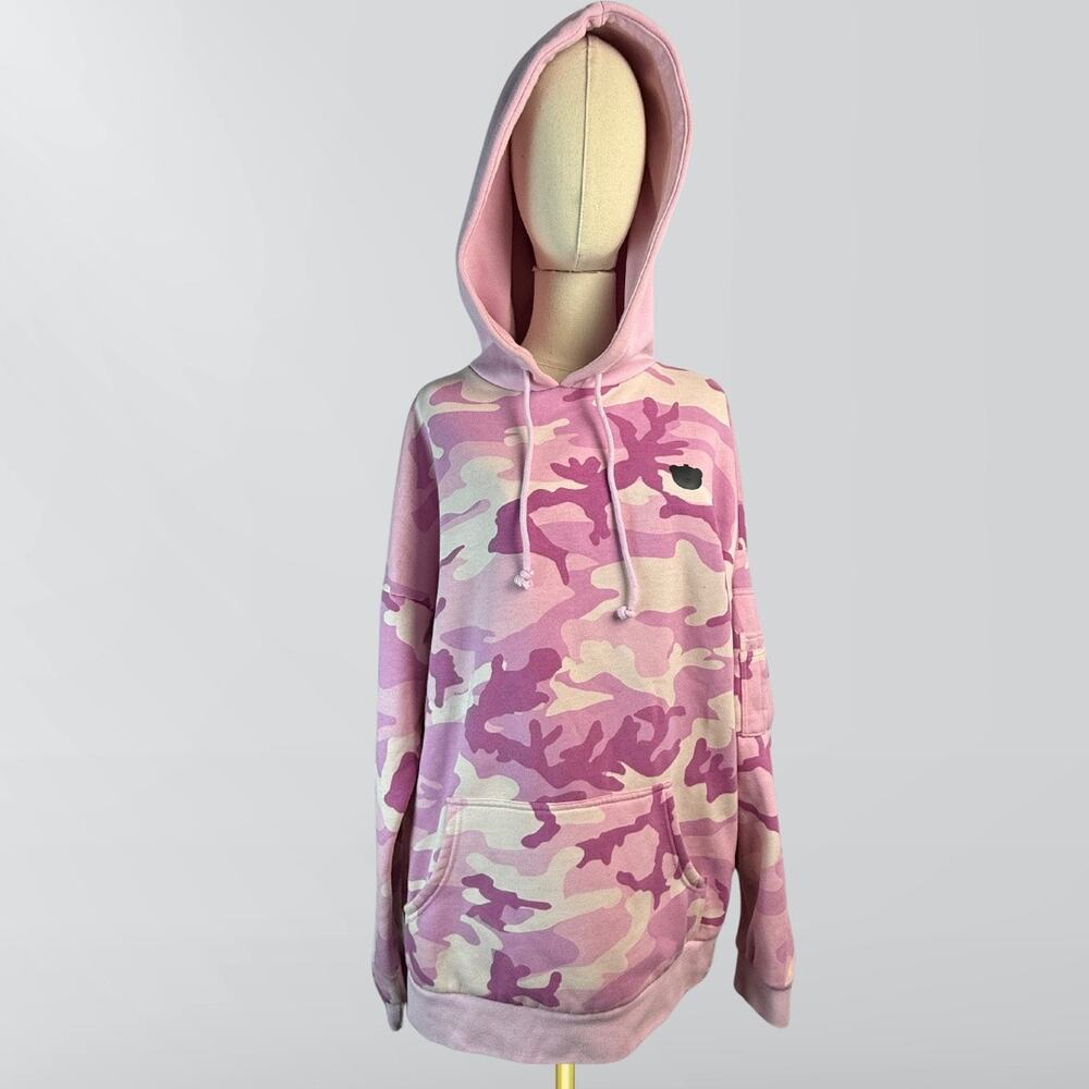 Nicopanda Pink Camo Logo Hoodie Sweater